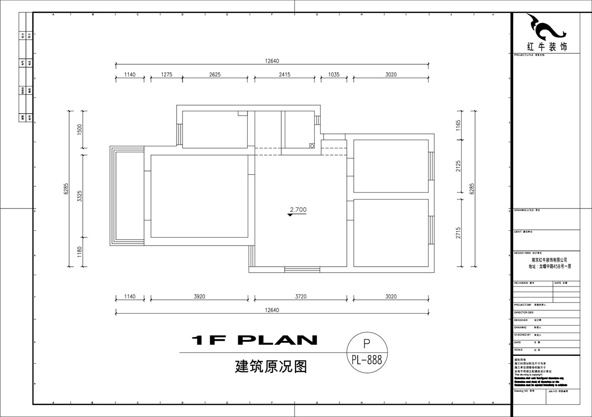 刘萍萍｜秦虹小区莺虹苑12-56-701-78㎡-简欧风格｜3室2厅1卫｜老房装修｜定制家｜全包12万｜00_01建筑原况图